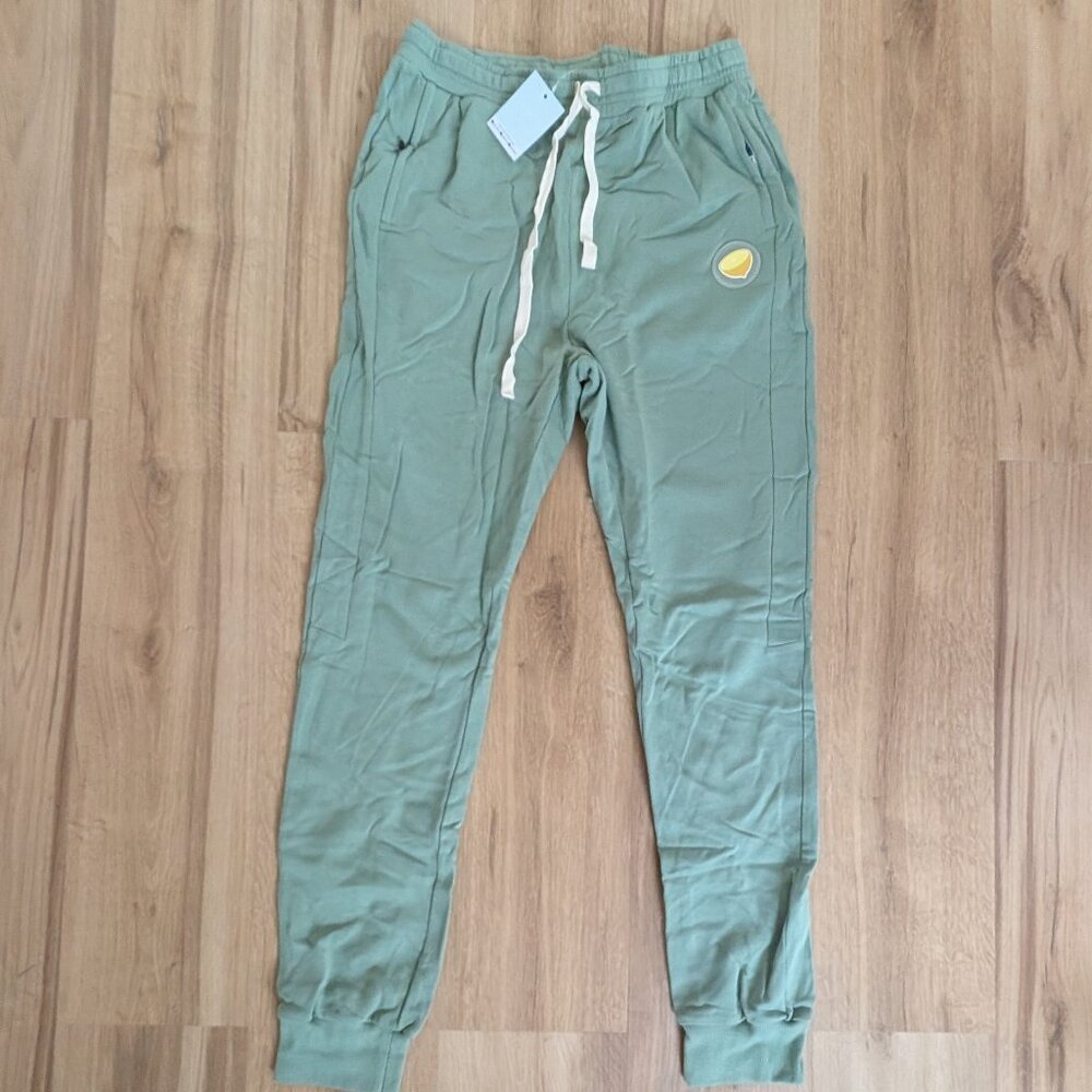 NWT Eubi Lounge Jogger Pants (LJP) Lemon Green with Lemon Patch XXL